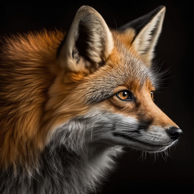 красивый портрет лисы крупным планом фотография