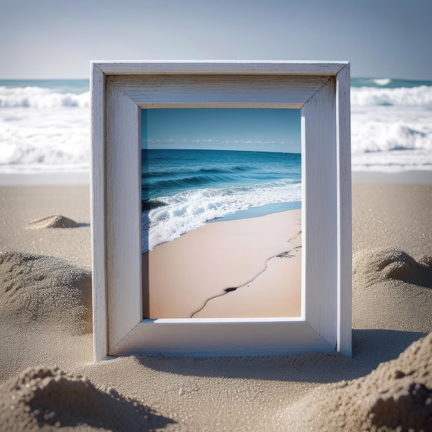 beautiful frame on the beach sand sunset beautiful