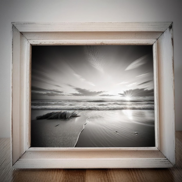 the beautiful frame on the beach sand