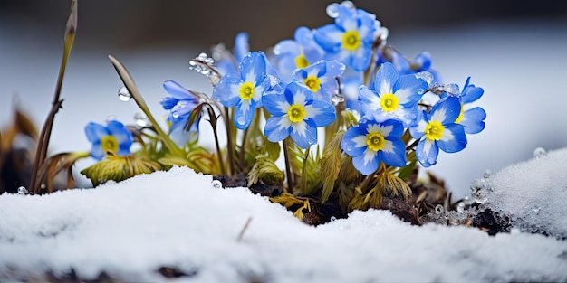 Beautiful Fresh Blue Spring Flowers