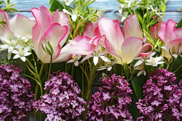 Beautiful fresh bouquet closeup