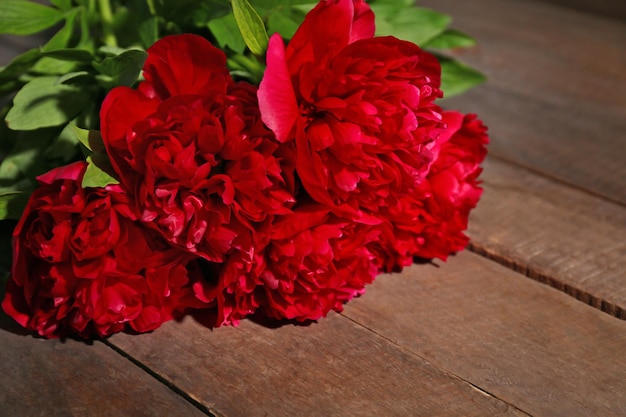 Beautiful fresh red bouquet closeup