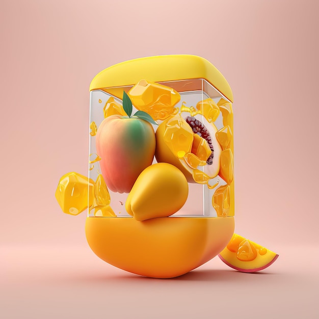 beautiful fruit with abstract