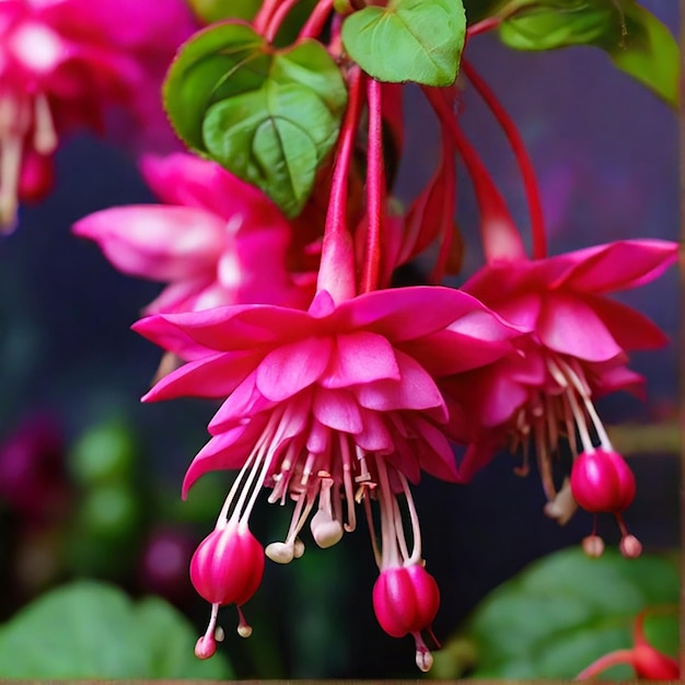 Photo a beautiful fuchsia flowers