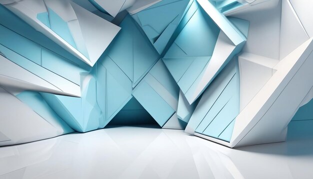 Beautiful futuristic geometric background for your presentation textured intricate 3d wall in light