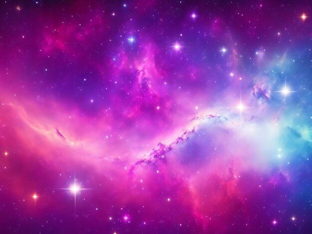 Beautiful galaxy background with nebula cosmos stardust and bright shining stars in universe