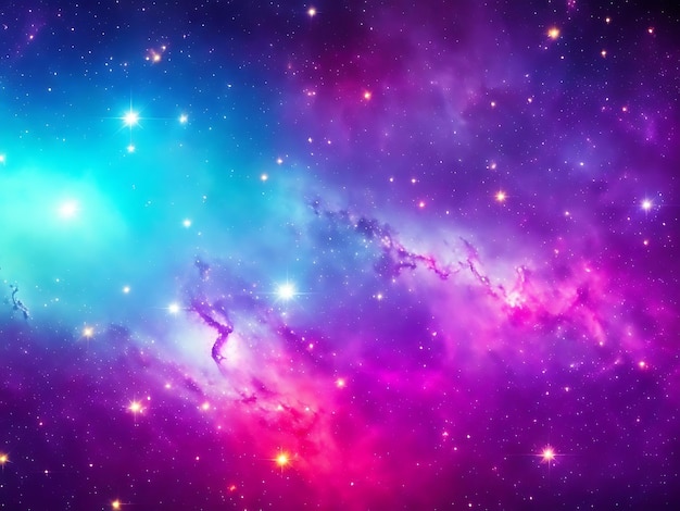 성운 코스모스 스타더스트와 우주에서 밝게 빛나는 별들이 있는 아름다운 은하 배경