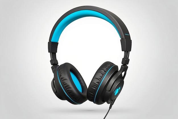 Beautiful gaming headphone isolated on transparent background