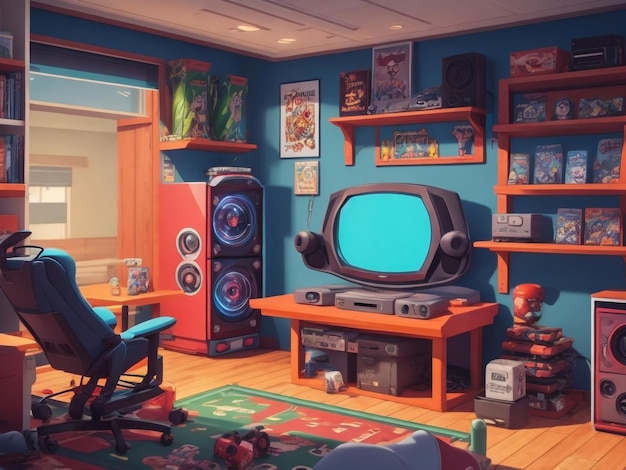 A beautiful Gaming room cyrtostyle