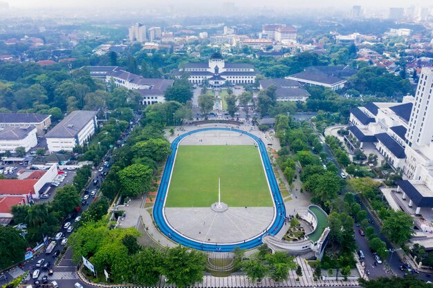 Beautiful Gedung Sate with Gasibu field in Bandung