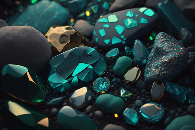 Beautiful Gemstone Image Luxury Crystalls Ai generative