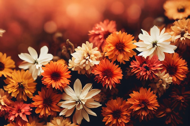 아름다운 gerbera 꽃꽂이 배경, 다른 봄 꽃 꽃다발 벽지
