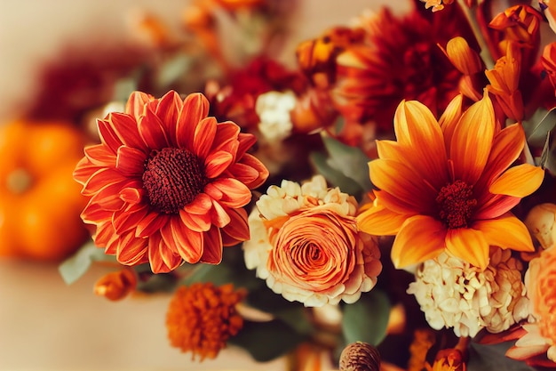 Beautiful gerbera flowers arrangement background, different spring flowers bouquet wallpaper