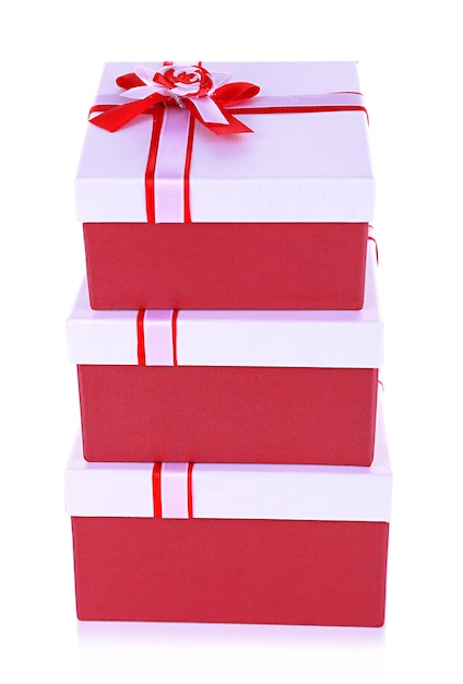 Beautiful gift boxes isolated 