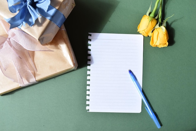 A beautiful gift and two roses