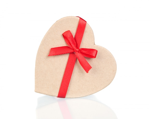 Beautiful gift with heart shape 