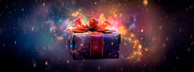 Beautiful gifts glitter magic Generative AI Happy