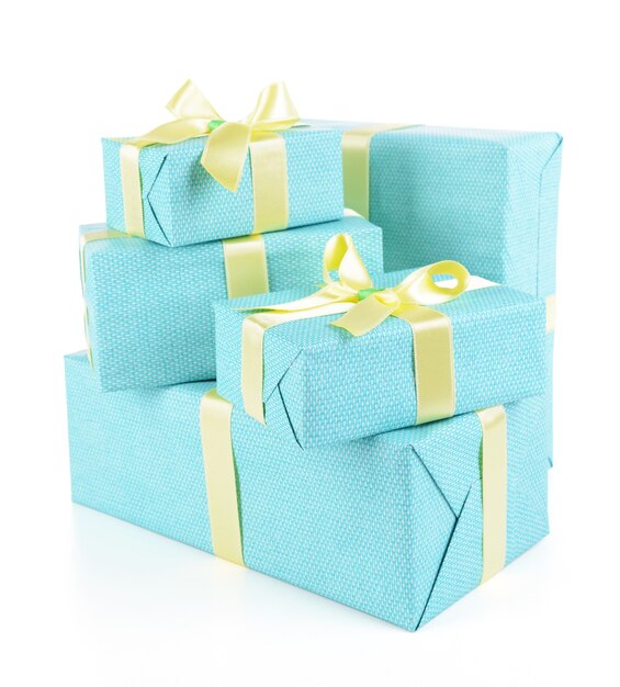 Beautiful gifts isolated on white