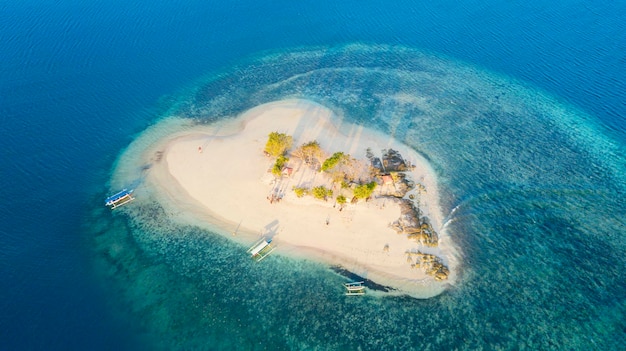 Beautiful Gili Kedis island with white sand