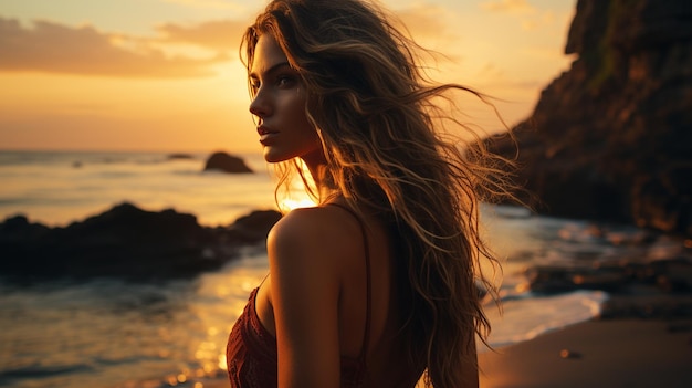 beautiful girl on beach