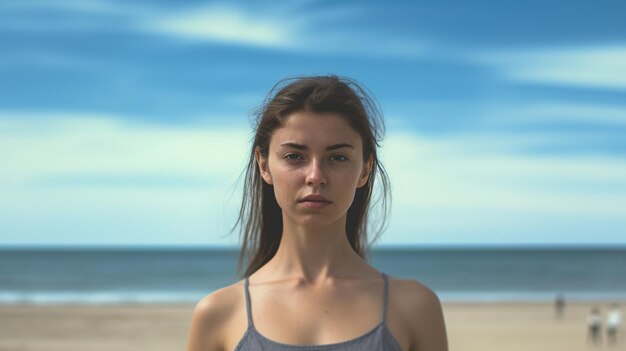 Beautiful girl on beach