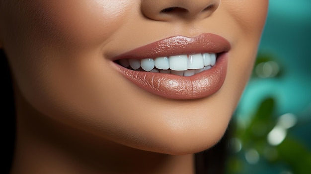 A Beautiful Girl Closeup Shot of her teeth