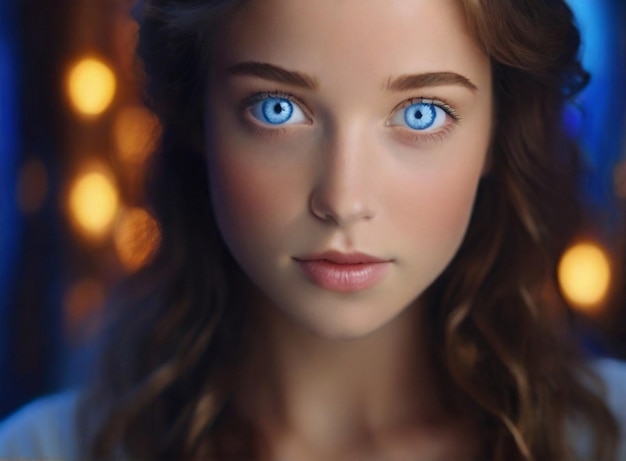 Photo beautiful girl eye ai generated