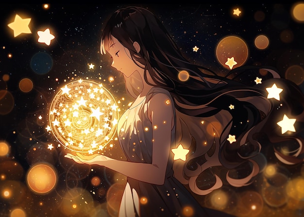 Beautiful Girl holding magical ball 30