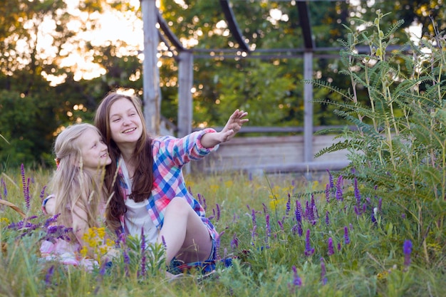 Beautiful girl on the meadow