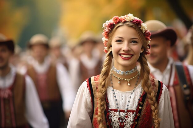 Beautiful girl Octoberfest event in munich germany