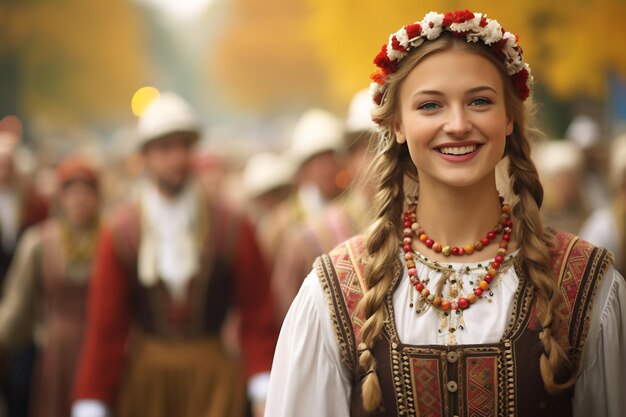 Beautiful girl Octoberfest event in munich germany