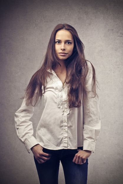 Beautiful girl on a photo shoot