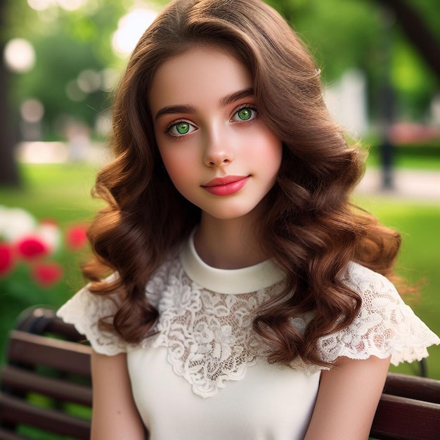 Photo beautiful girl portrait