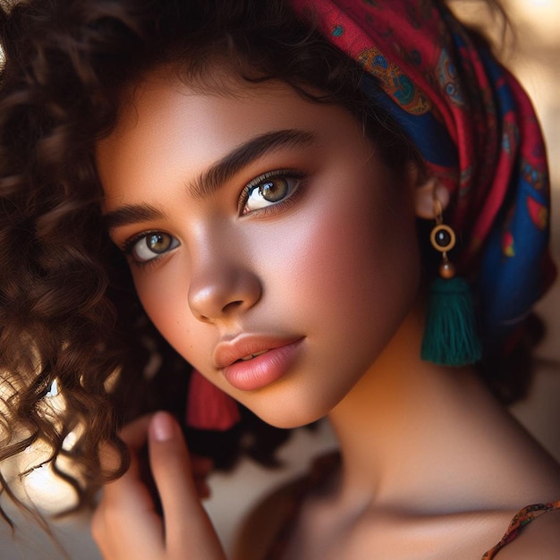 Photo beautiful girl portrait