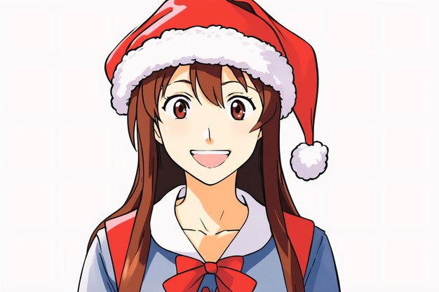 Beautiful girl in Santa Claus costume
