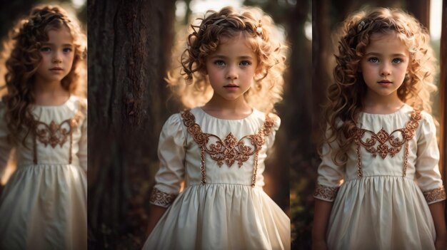 Beautiful girl at sunset by the river