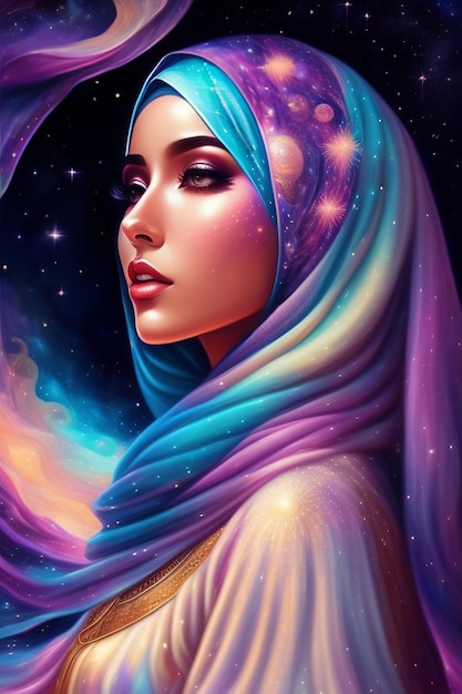 beautiful girl wears hijab
