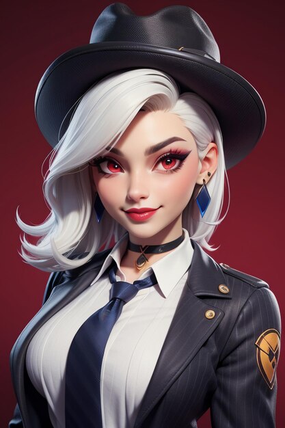 Beautiful girl in western cowboy dress up style handsome cartoon cute woman in hat and shirt