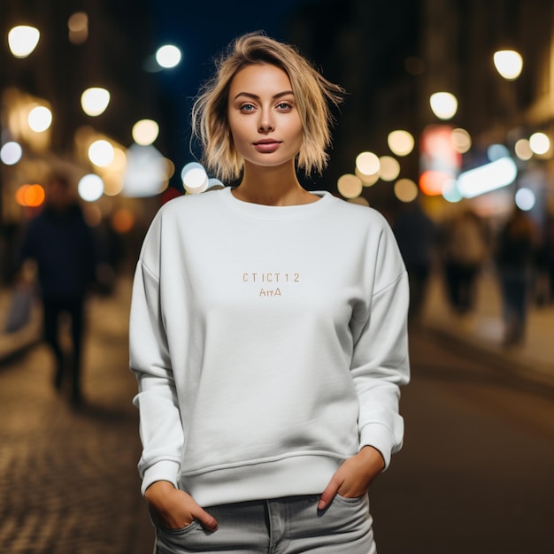 A beautiful girl in white tshirt