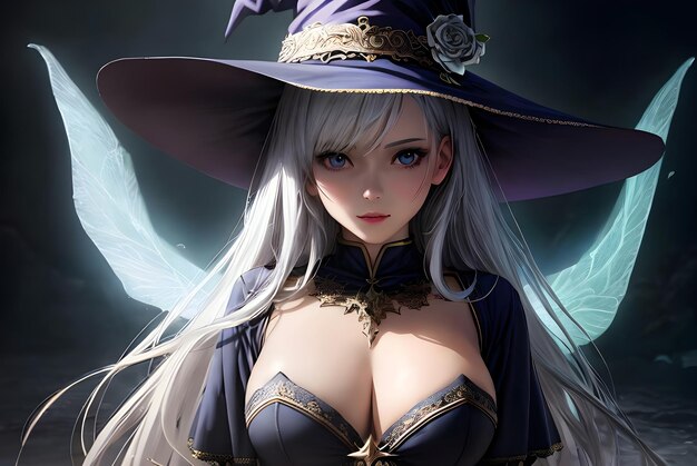 Beautiful girl witch ai generated