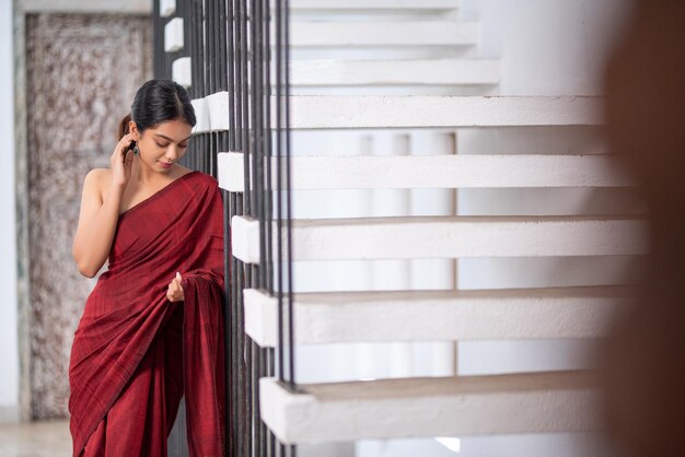 Beautiful girl with saree