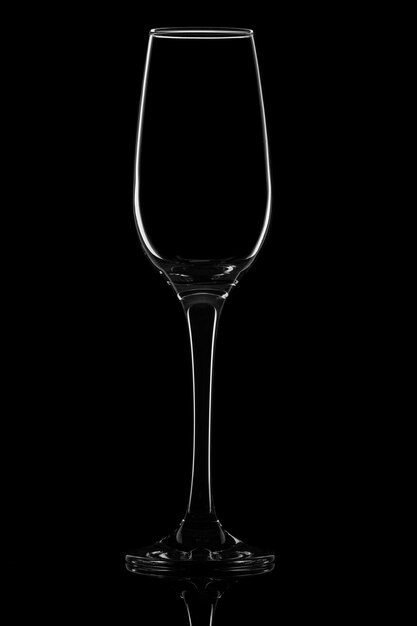 Beautiful glass of wine on a black background