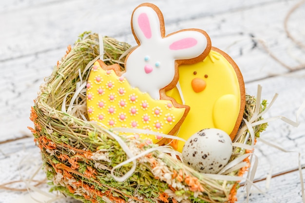 Beautiful glazed Easter cookies