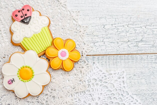 Beautiful glazed Easter cookies