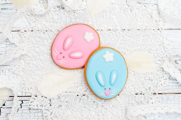 Beautiful glazed Easter cookies