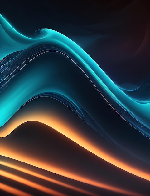 Beautiful Glowing Abstract Waves Wallpaper Windows Wallpaper