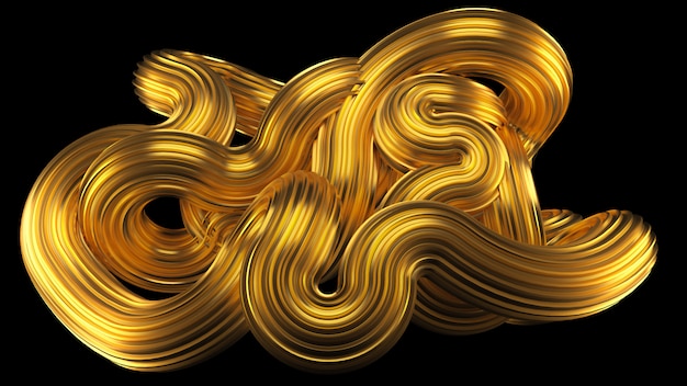 Beautiful golden background. 3d rendering.