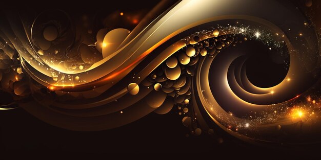 Beautiful golden glowing particles background