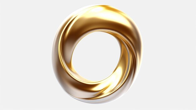 beautiful golden infinity shape Ai Generative