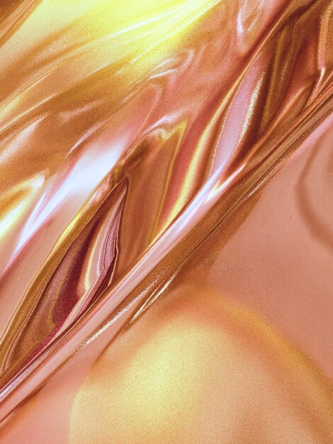 Beautiful golden liquid abstract background with metallic glitter. 3D illustration, 3D rendering.